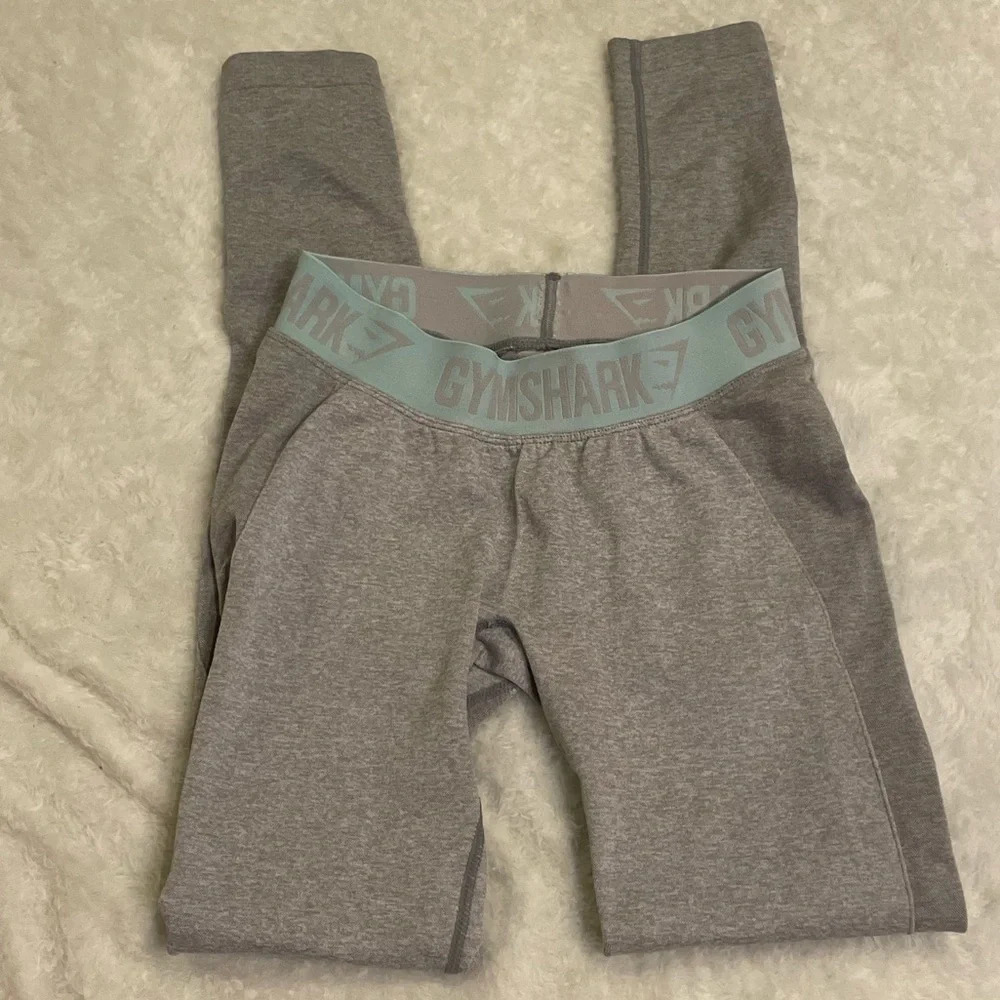 Gymshark Gray & Aqua Leggings
